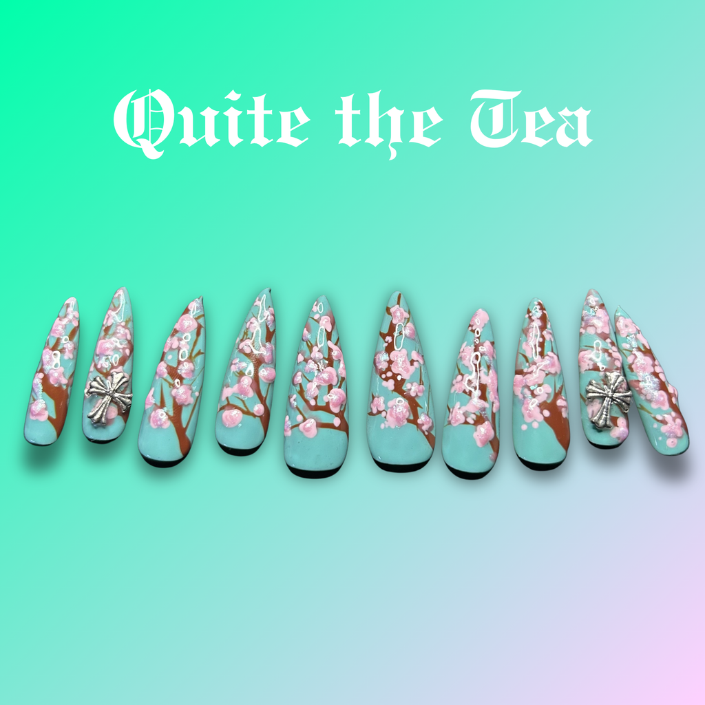 Quite the Tea nails
