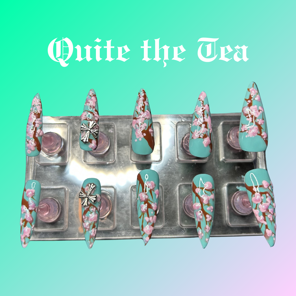 Quite the Tea nails