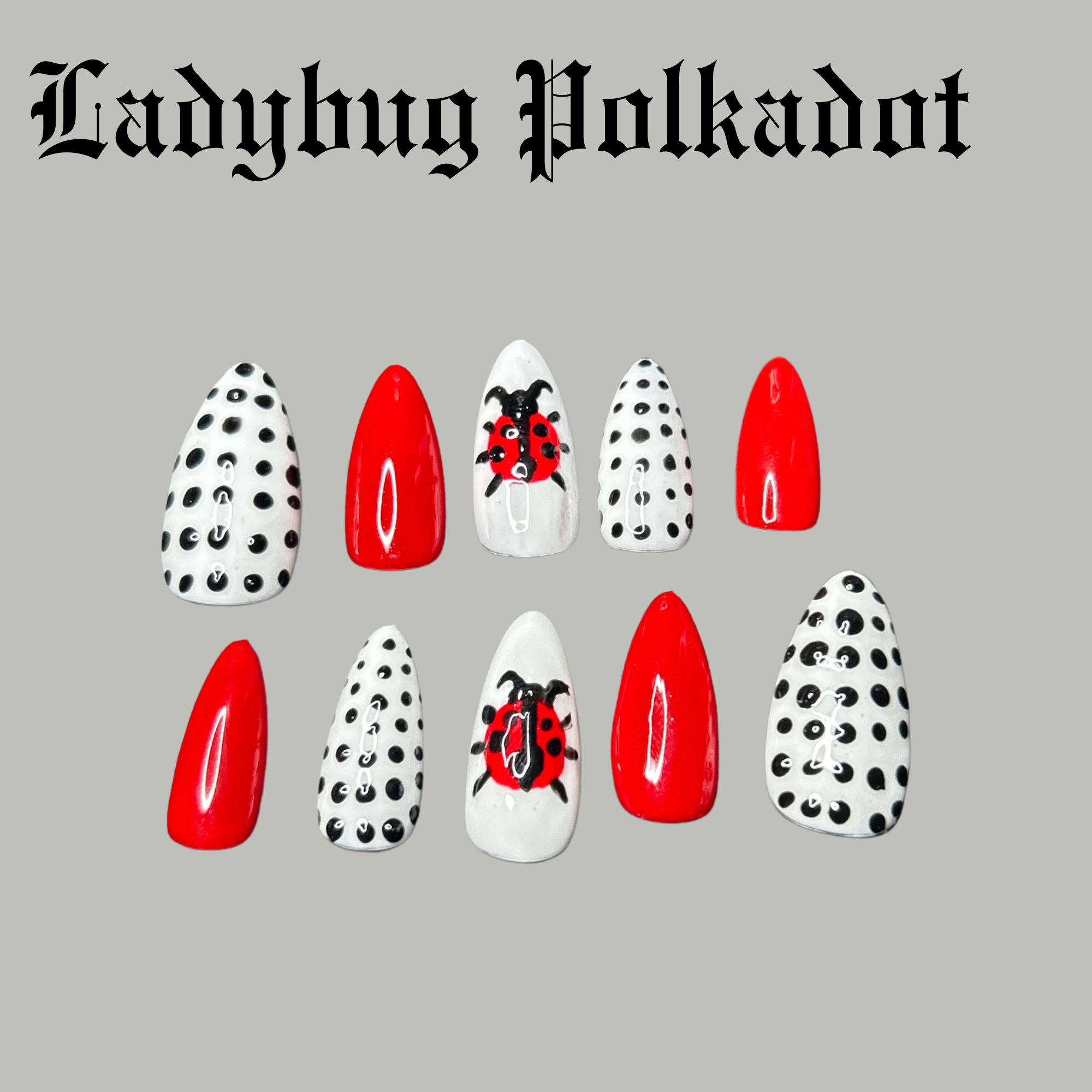 Ladybug Polka Dot Nail Set